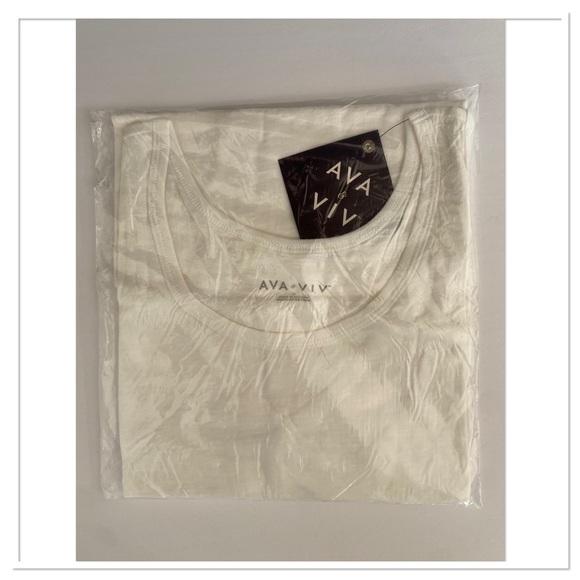 Women’s Plus Size Slub Tank Top 1X Ava & Viv - Picture 2 of 2